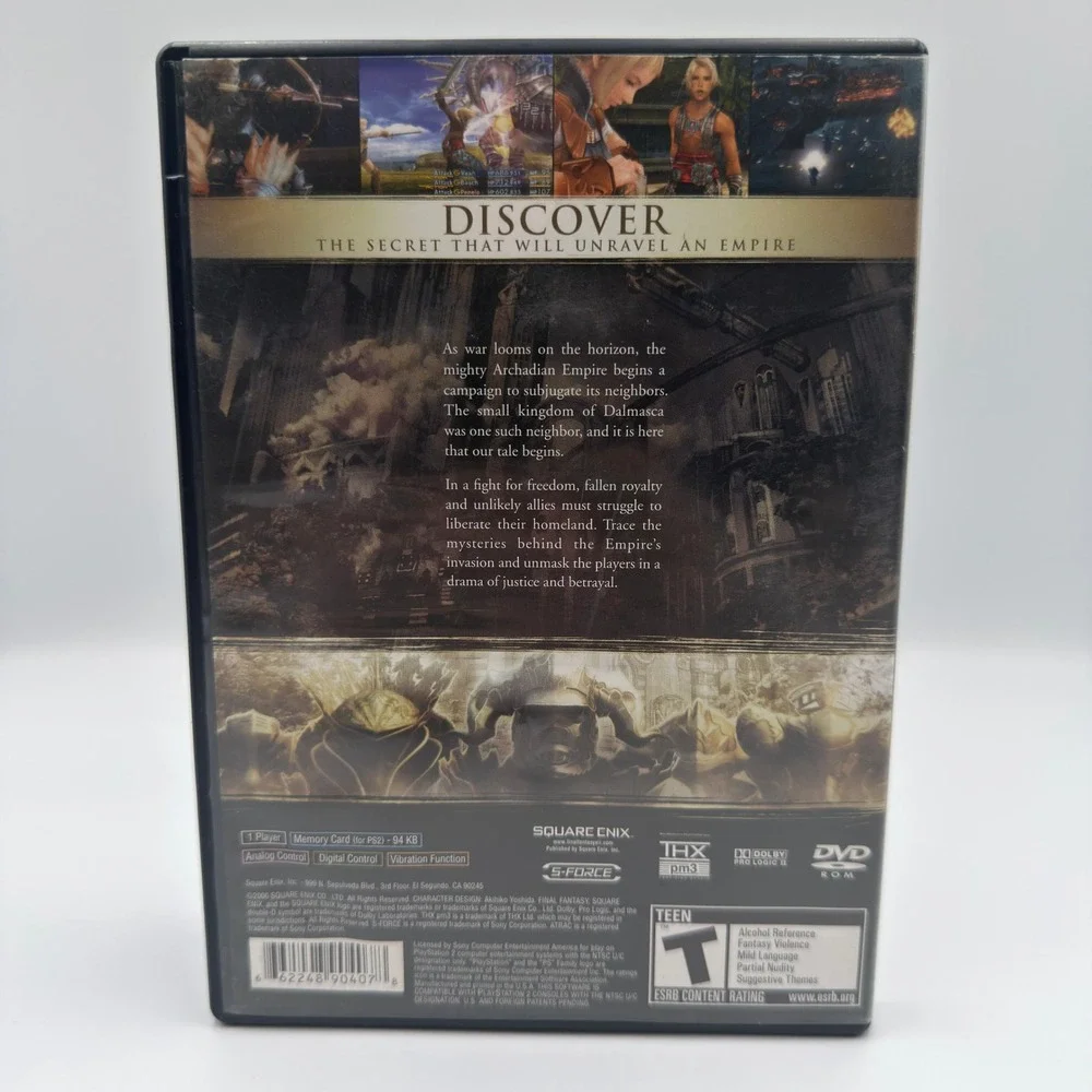 Final Fantasy XII PlayStation 2 PS2 Square Enix 2006 SLUS-20963 Black Case CIB